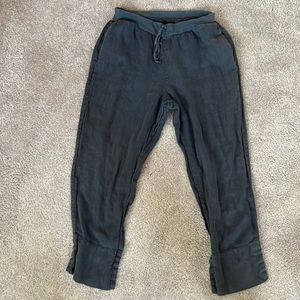 Flax size small black linen pants